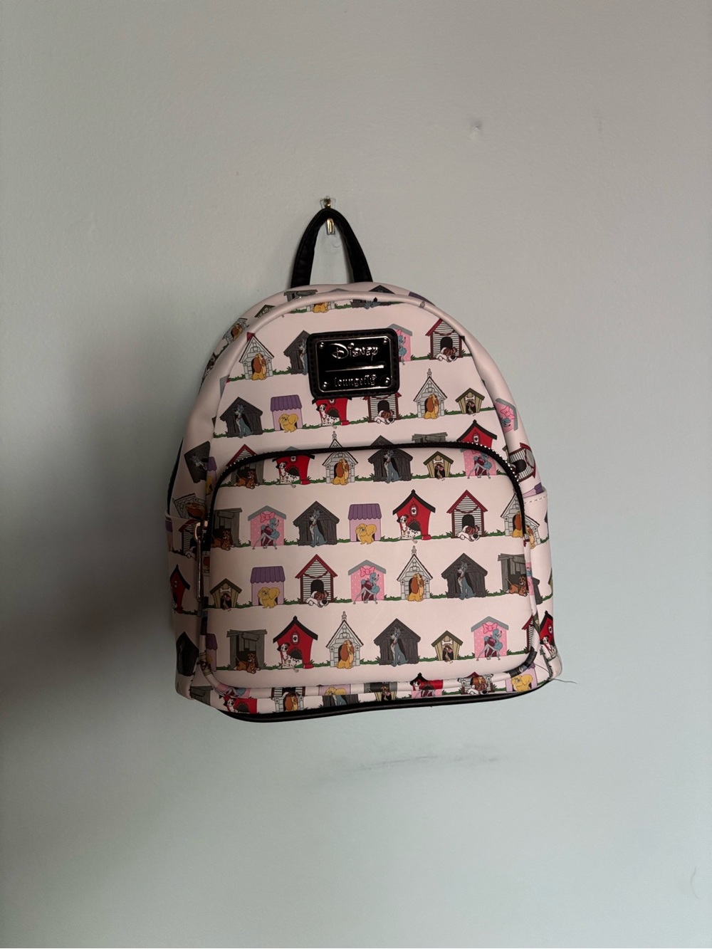 Disney Loungefly White Doghouse Pattern Mini Backpack